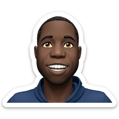 smiling dark-skinned boy portrait sticker