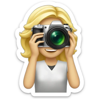 photographe blond sticker