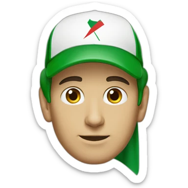 Steve Jobs with an algerian flag cap sticker