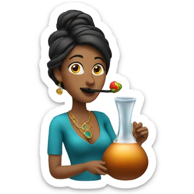 hookah woman sticker