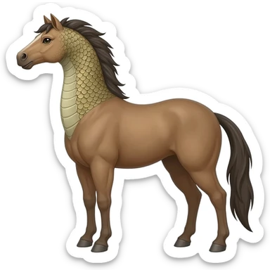 horse body with snake neck and head sticker
