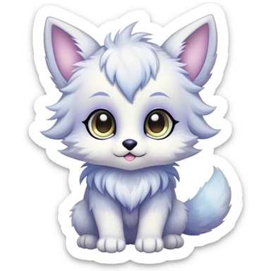 Kawaii bright fantasy ethereal anthro fursona animal sticker