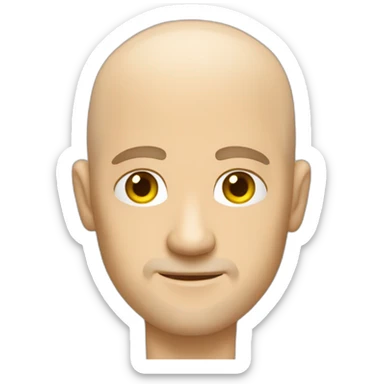 bald caucasian man making money sticker