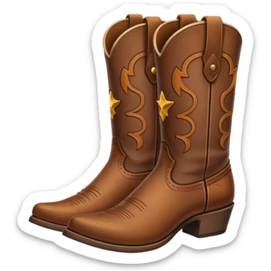 Cowboy boots sticker