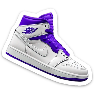 nike-air-jordan-1-purple-and-white-logo-store sticker