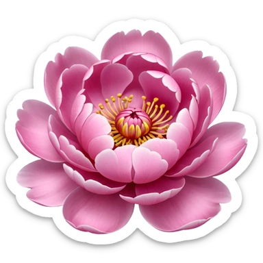 Pink floral drone (peonies flower) sticker