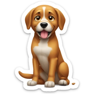 the dog is itching sticker