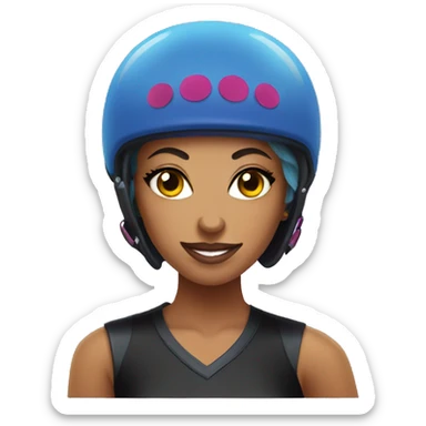 Roller derby player sticker