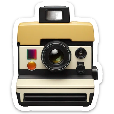 vintage polaroid camera sticker