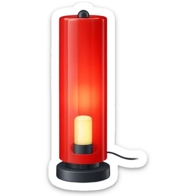 1980s red lighting lamp sticker