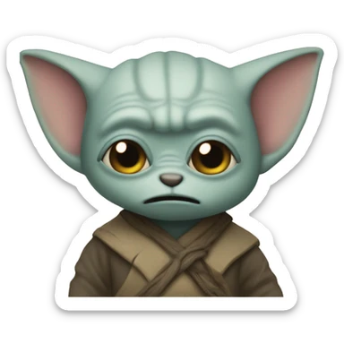 Grogu saying stop sticker