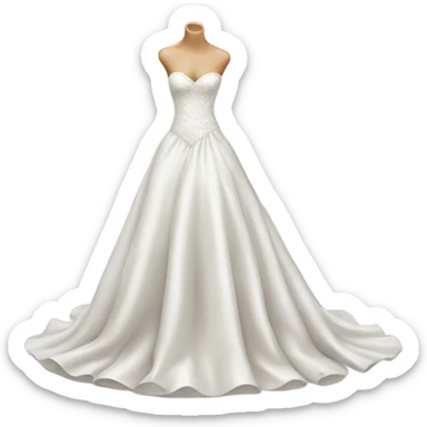 Hyper Realistic Wedding dress displays  sticker