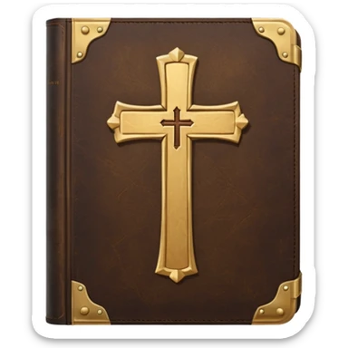 Bible with cross on cover sticker