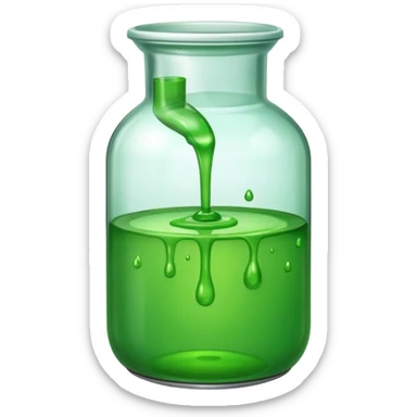 leaking from a chemical jar  sticker