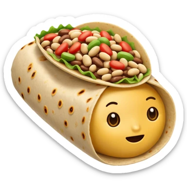 Bean burrito sticker