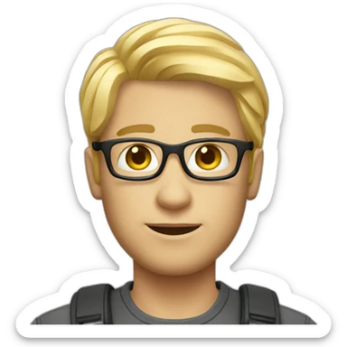 Blonde Male VR designer sticker