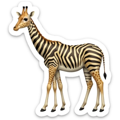 Zebra-giraffe-antelope-gazelle-hybrid, full body sticker