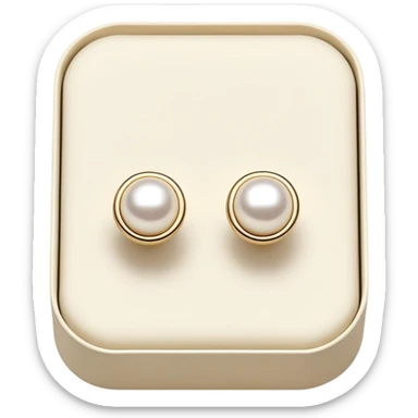 Earrings (in box, front view) – Ivory, no need to add face or emoji sticker