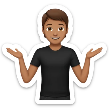 A man with brown hair dancing sticker