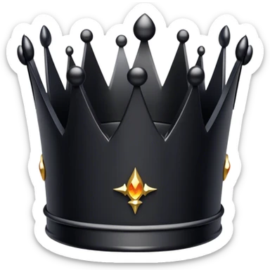 black pink crown sticker