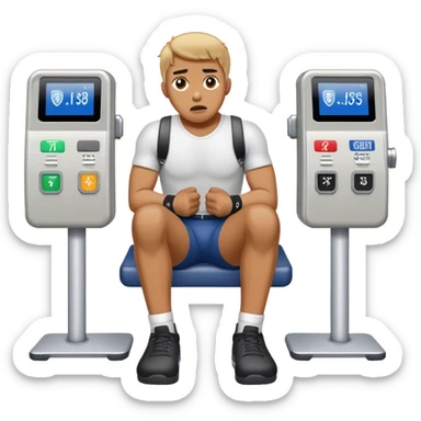 stopped by airport security for wearing ankle weights sticker