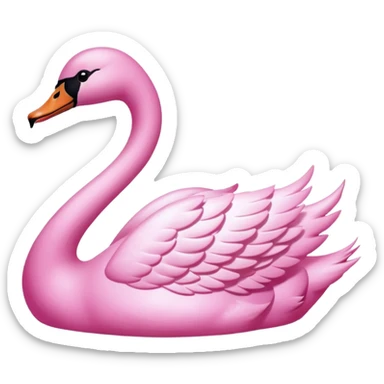 pink swan sticker
