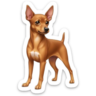 caramel color pinscher dog sticker