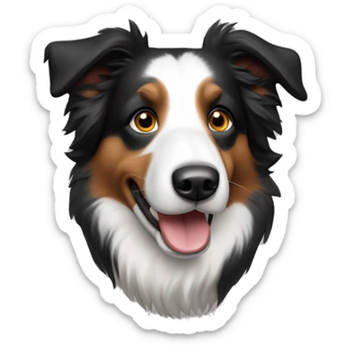 border collie female dog  sticker