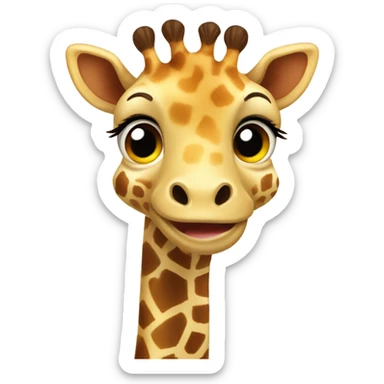 Cute animated Baby giraffe that has some t Rex features like arms and tail  sticker