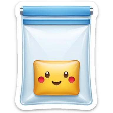 minimalist empty ziplock bag sticker