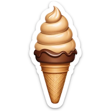 Chocolate ice cream cone  sticker