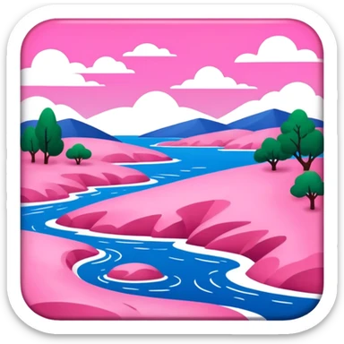 Matisse slop style pink SPAM art landscape sticker