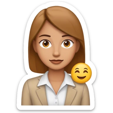 a virtual assistant looking for a job at a startup called emojis.com  sticker