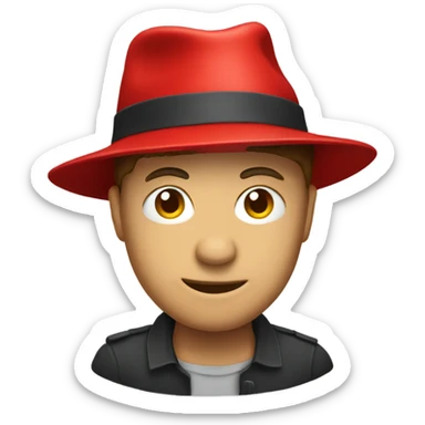 red hat with pc sticker