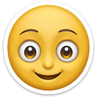 Emoji smirking with big eyes sticker