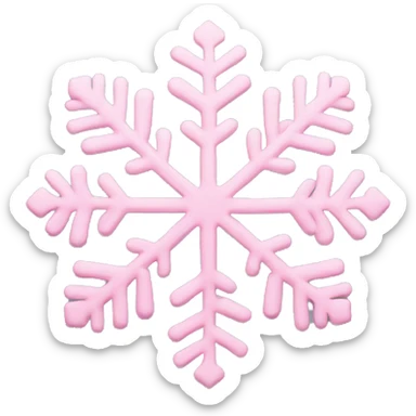 pastel pink snowflake  sticker