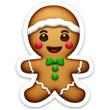 Gingerbread man sticker