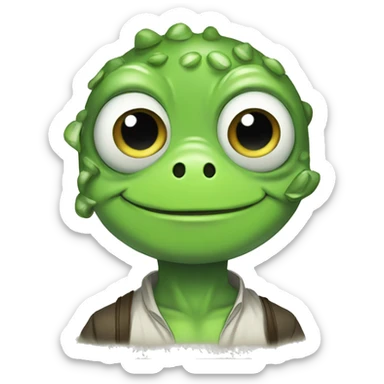 Frog boy anime art sticker