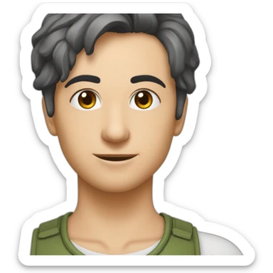 Mutsuz olmasına rağmen gülmek zorunda olan bir yüz ifadesi sticker