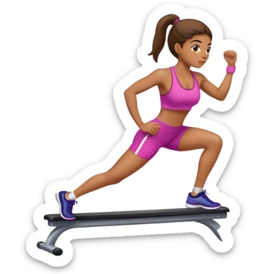 Exercising girl sticker