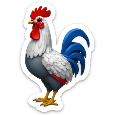 Un coq avec le drapeau français sticker
