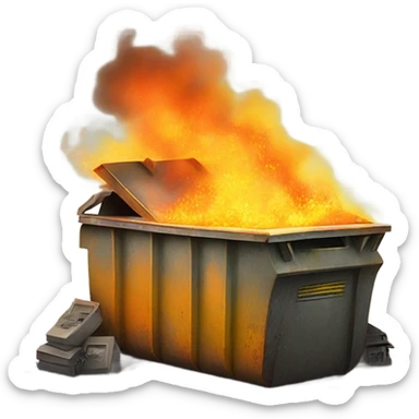 dumpster fire sticker