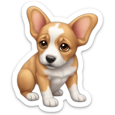 butterfly on puppy sticker