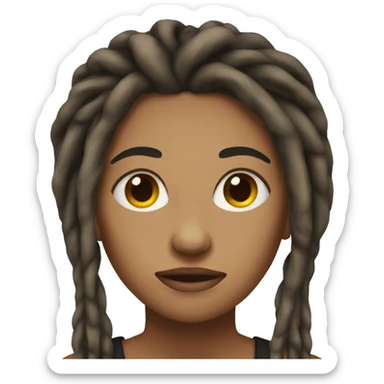 Female dreadlock awake sticker