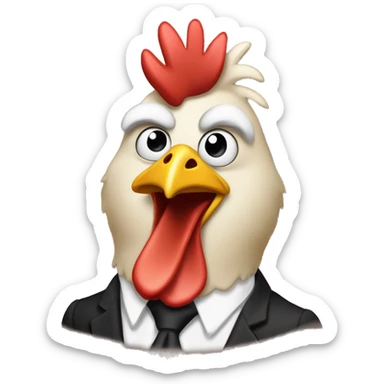 A chicken whose dapper af funny sticker