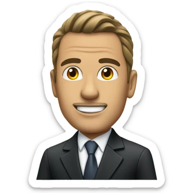 Businessman driving Mercedes convertible sticker