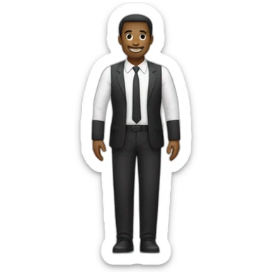 Un homme noir et un homme blanc qui ce serre la main sticker