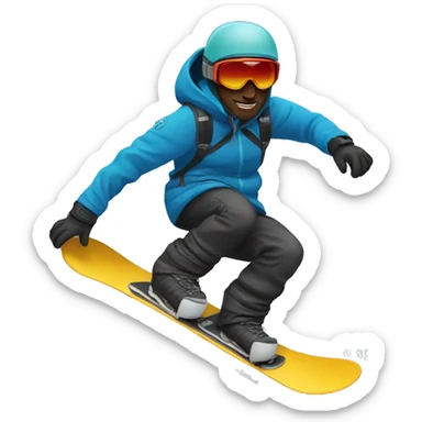 Snowboarder sticker