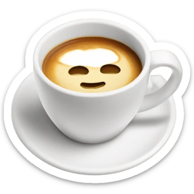 Flat white coffee sticker