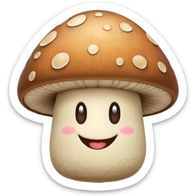 mushroom with a smile  sticker